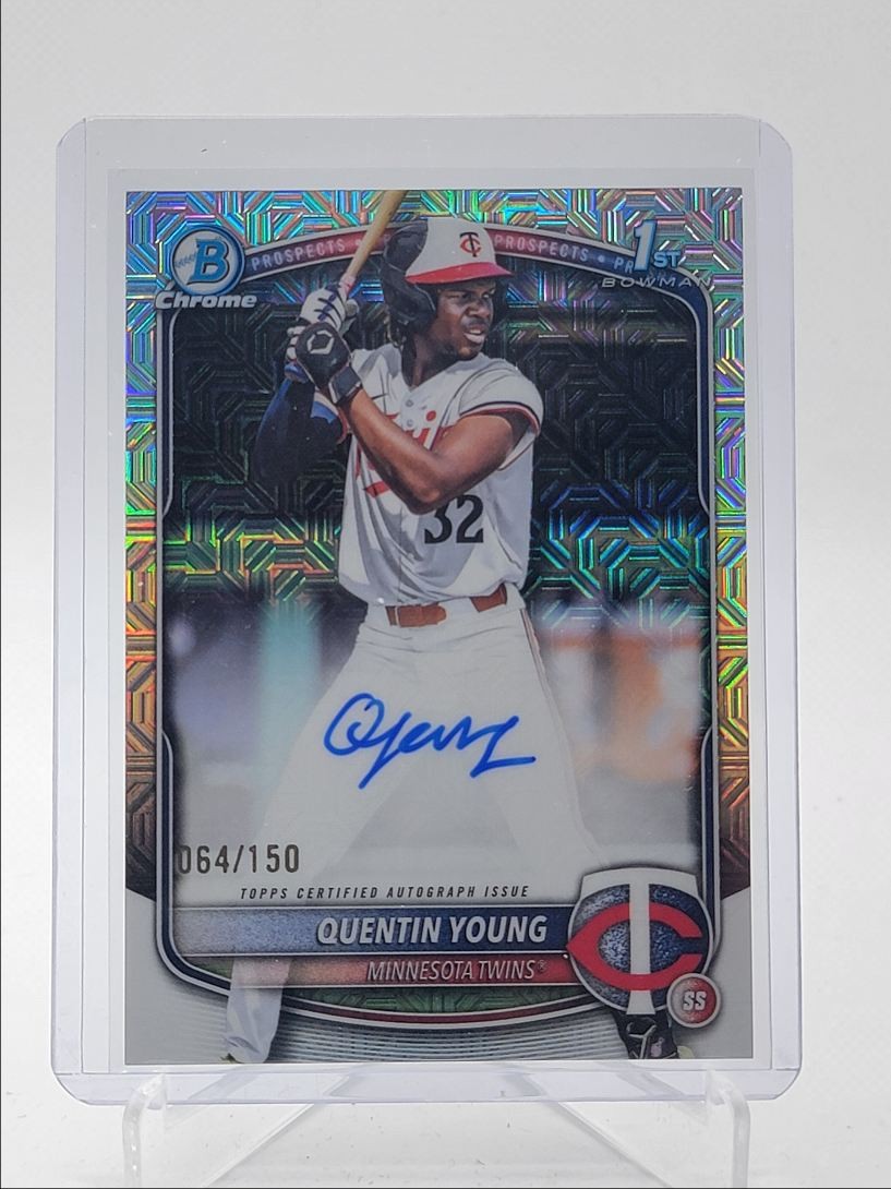QUENTIN YOUNG 2025 BOWMAN CHROME DRAFT 1ST CHOICE HTA AUTO /150 Q0282