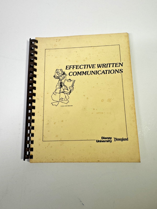 Vintage Effective Written Communications - Disney University / Disneyland - 1980
