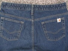 Carhartt Jeans Womens 6 Blue Curvy Fit WB040 DKN Stretch Denim Workwear 30x29