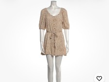 Faithfull The Brand on Revolve Floral Print Yellow Scoop Neck Mini Dress