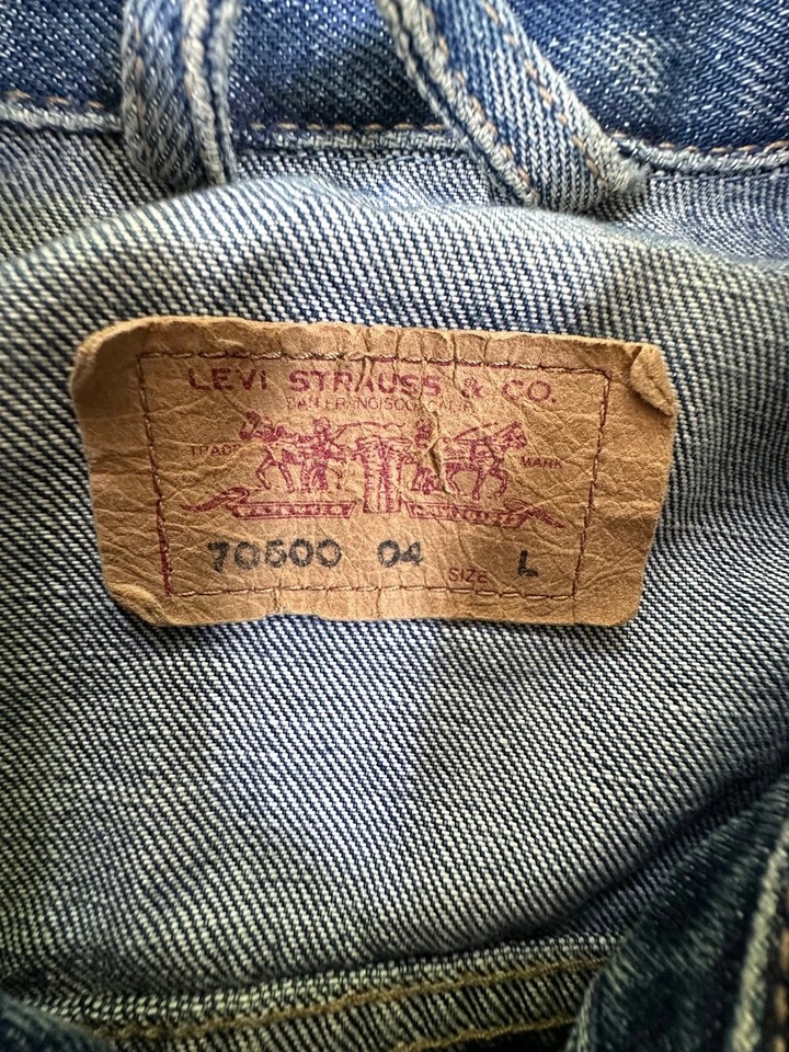 Levi's 70500 Denim Jacket Men's L Blue Vintage Classic Trucker Style Sherpa, photo 3 of 5