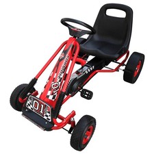 Kinder Gokart Handbremse Rot Kinderfahrzeug Gocart Rennkart Tretauto vidaXL