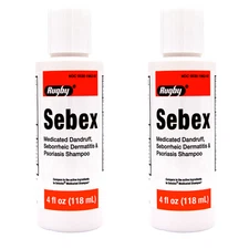 Rugby Sebex Medicated Dandruff Shampoo - 4 fl oz | Sebulex (12-2026) - 2 Pack