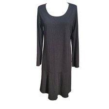 J. Jill Wearever Collection Black Long Sleeve Tunic Dress Size Small
