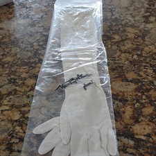 Van Raalte Ivory Nylon Women's Long Opera Gloves with Button Accents