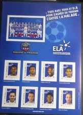 FOOTBALL BLOC COLLECTOR 8 TIMBRES AUTOADHESIFS EQUIPE RIBERY FRANCE neuf**