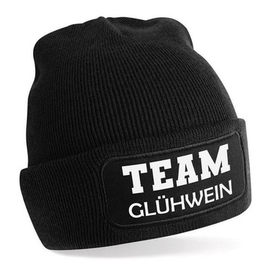 Beanie Mütze mit Spruch TEAM GLÜHWEIN   Wintermütze Geschenkidee Unisex