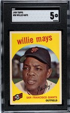 1959 Topps Willie Mays #50 SGC 5 CENTERED PERFECTLY