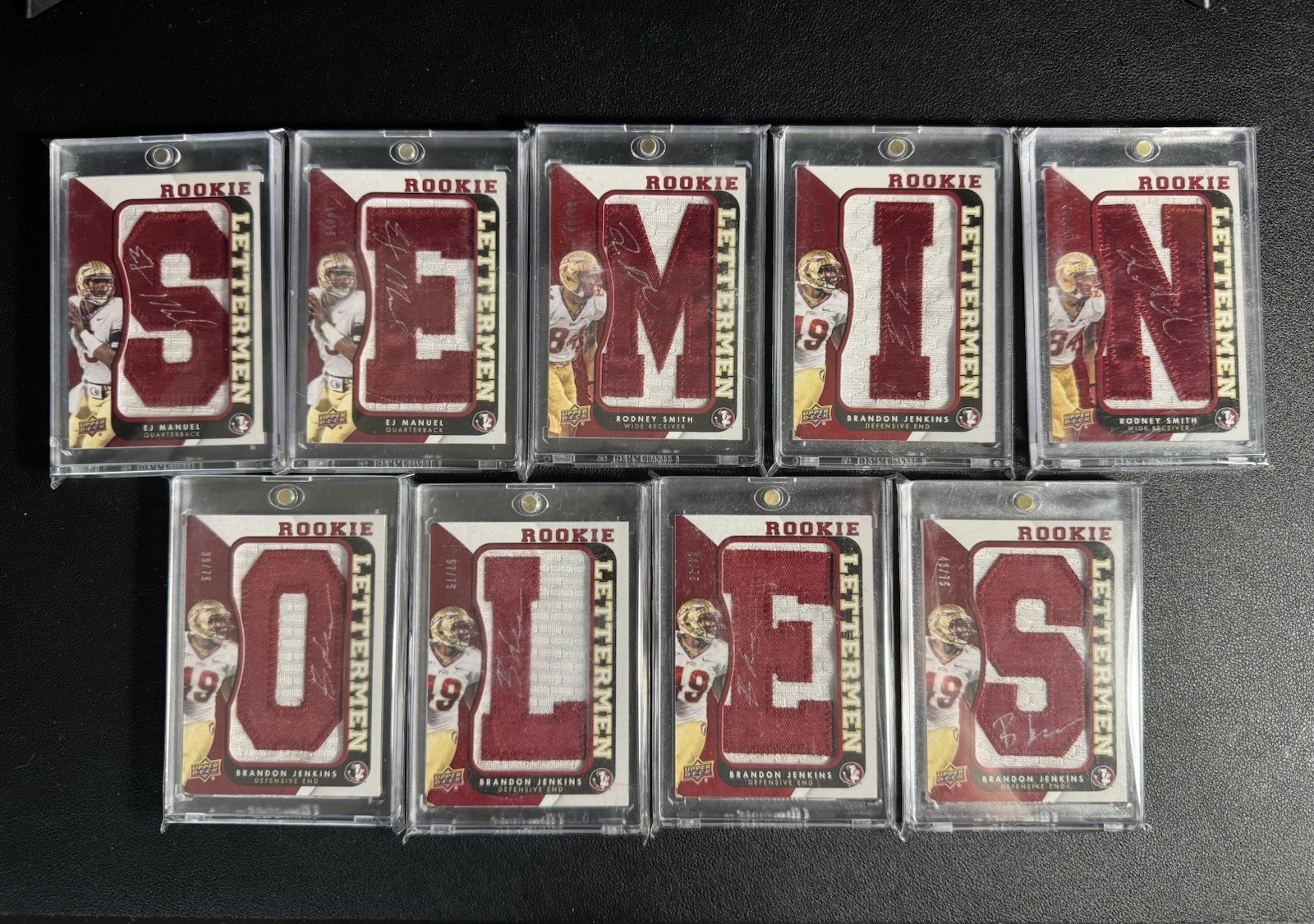 Florida State Seminoles 2013 Upper Deck Rookie Letterman Manuel Smith Jenkins