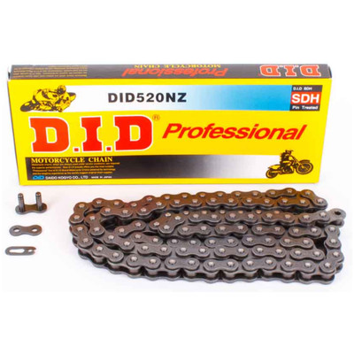 Antriebskette D.I.D 520 NZ Kette verstärkt, 122 Glieder, Clipschloss - für Offro