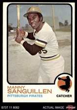 1973 Topps #250 Manny Sanguillen Pirates 4 - VG/EX