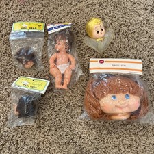 Lot of 5 Vintage Craft Doll Heads Fibre Craft Paramount Zim  s 