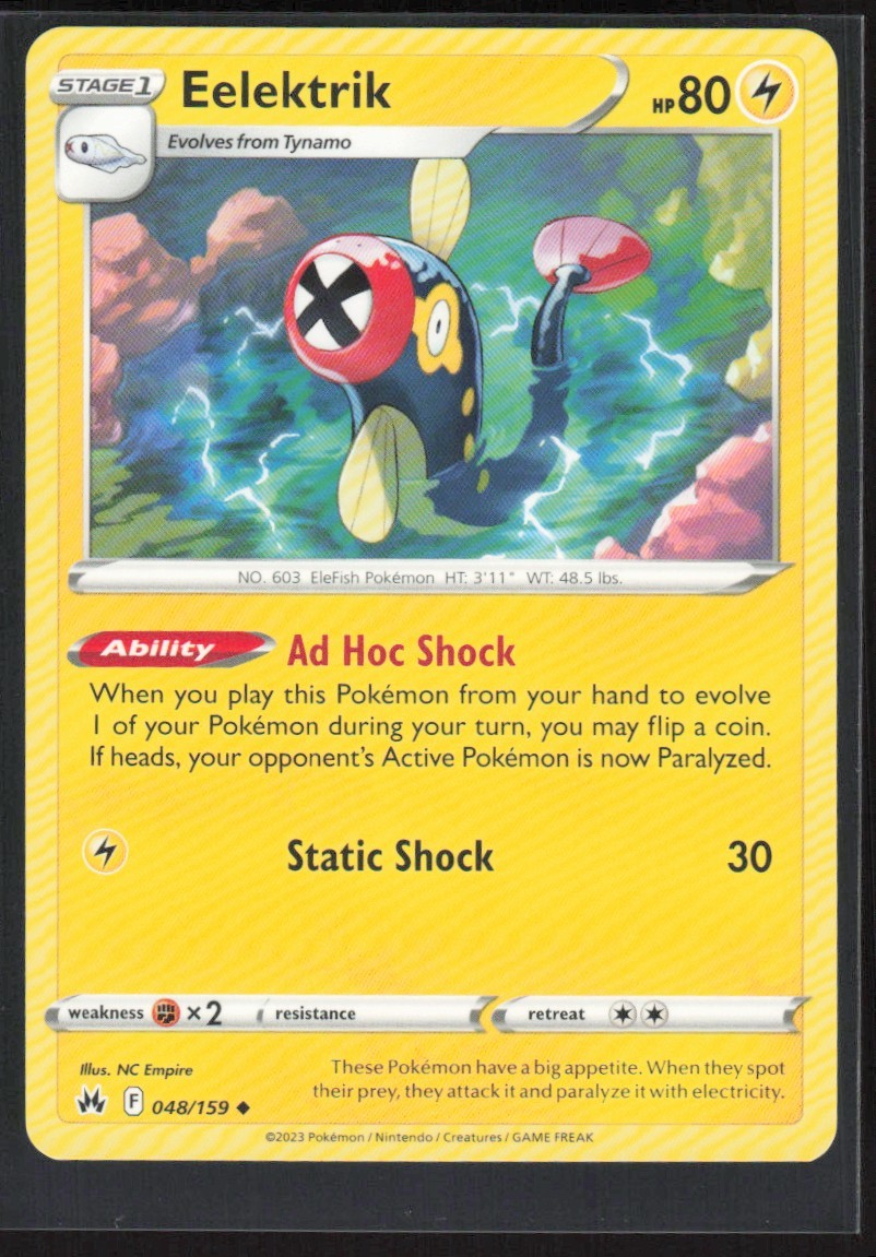2023 Sword & Shield - Crown Zenith Eelektrik Stage 1/Uncommon #48