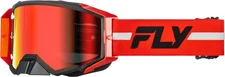 Fly Racing Zone Pro Goggles (One Size Fits Most, Red/Black/Gray / Red Mirror/Smo