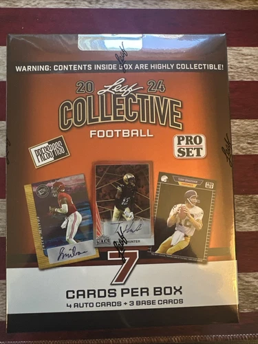 2024 LEAF COLLECTIVE FOOTBALL FACTORY SEALED HOBBY BOX