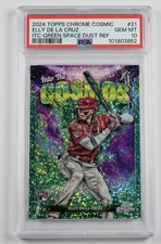 2024 Topps Cosmic Chrome Elly De La Cruz #21 Green Space Dust Refract /75 PSA 10