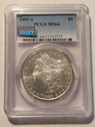 1881-S Morgan Silver Dollar PCGS MS 64