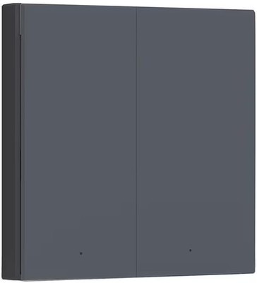 Aqara Smart Wall Switch H1 EU, Doppelwippe, mit Neutralleiter, grau (WS-EUK03-G)