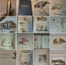 Antique Common Place Original Art Book/Late 1890's