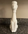 Vintage Gori Rose' 15" White Milk Glass Poodle Decanter (Empty)