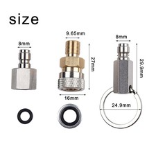 1/8 Connect Adapter Quick Connect Fitting Connectors 300 Bar Pressure
