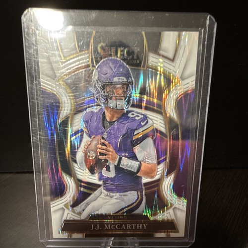 Panini Select 2025 Concourse J.J. McCarthy Rookie White Shock Prizm #63 /799