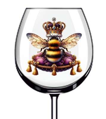 12x bunte Bienenkönigin Vinyl Aufkleber Abziehbild Becher Weinglas Flasche Van Auto