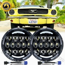 For Ford Mustang 19651973 Brightest Pair 7 Round Led Headlights High Low Beam For Ford Mustang 19651973 Brightest Pair 7 Round Led Headlights High Low Beam