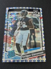 TYRIQUE STEVENSON RATED ROOKIE NFL SHIELD /32 2023 DONRUSS OPTIC RC CHICAGO BEAR