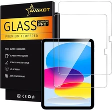 avakot 2 Pack Screen Protector for iPad 11th A16 202511 Inch / 10th Generatio...