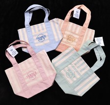 NWT Trader Joe's Limited Edition mini pastel canvas striped tote bag