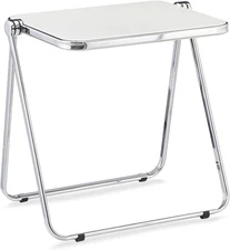 Folding TV Tray Table Acrylic Foldable Table No Assembly Required Tiny Desk for 