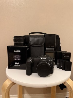 Canon EOS RP 26.2MP Mirrorless Camera Kit W/ RF 50 And RF/EF Adapter 4 Batteries