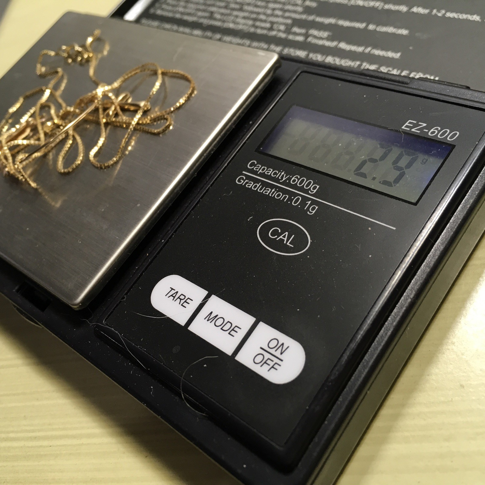 14K Solid Yellow Gold 2.9g - Solid Necklace Cross… - image 5