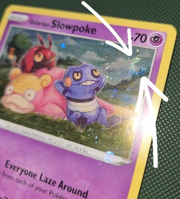 WHOLE SWIRL    BLEED ERROR Galarian Slowpoke SWSH126 Evolving Skies Promo Card