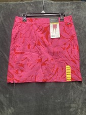 NWT RAFAELLA Athletic Skort Floral Carmine Rose Pockets Stretch Resort Tennis M