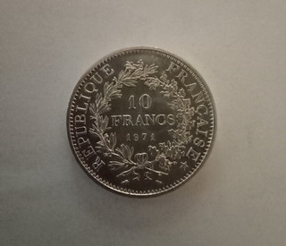 Monnaie 10 Francs Hercule Argent