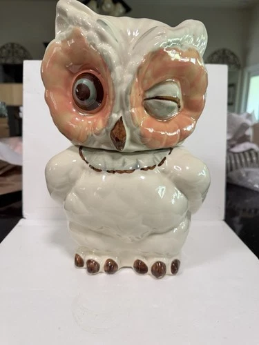 1940’s Shawnee Pottery - Winking Owl Cookie Jar- Mint