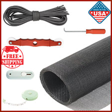 New Window Screen Replacement,48"X118" Screen Repair Kit for Window, Charcoal Fi