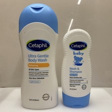 Cetaphil SET - Baby Shampoo Wash with Organic Calendula  Body Wash for Adults