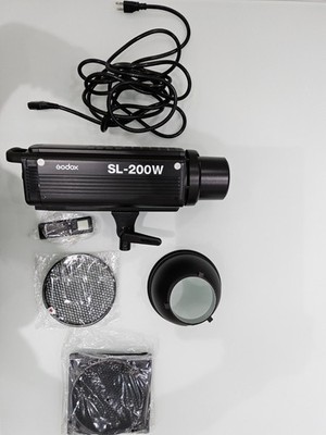 Godox SL-200W LED Studio Light w/Bowens Mount & Remote, Grid, & Barndoor w/Grid