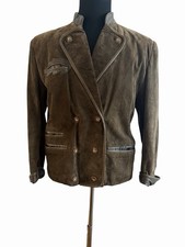 Trachten Janker Damen Gr.: 38/M Wildleder (ECHTES LEDER) braun