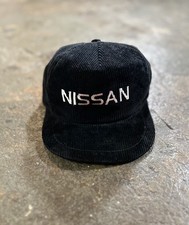 VINTAGE NISSAN HAT OS BLK CORDUROY 90s RARE CAR JAPANESE
