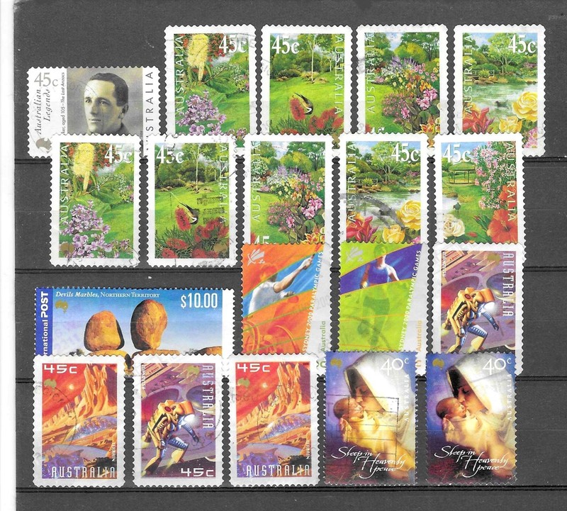 Australia - 19 diff used from 2000 (incl #1846 - $10 high value)