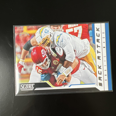Khalil Mack Sack Attack 2023 Panini Score Football Card #14 Los Angeles Chargers