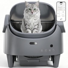 Automatic Smart Electric Cat Litter Box with Smart App Control  Self-Cleaning