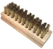 Heritage Bristles Suede Nubuck Wire Brush Wood Handle Shoe Boot Bag Nap Cleaning