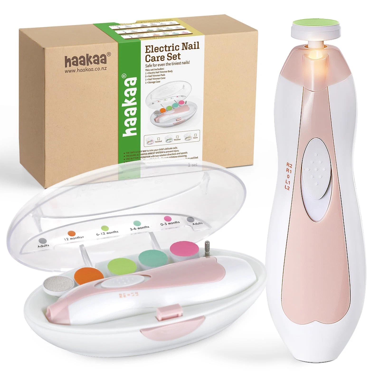 haakaa Baby Nail Trimmer Electric Safe Baby Nail Clippers Baby Nail File Kit
Opens in a new window o