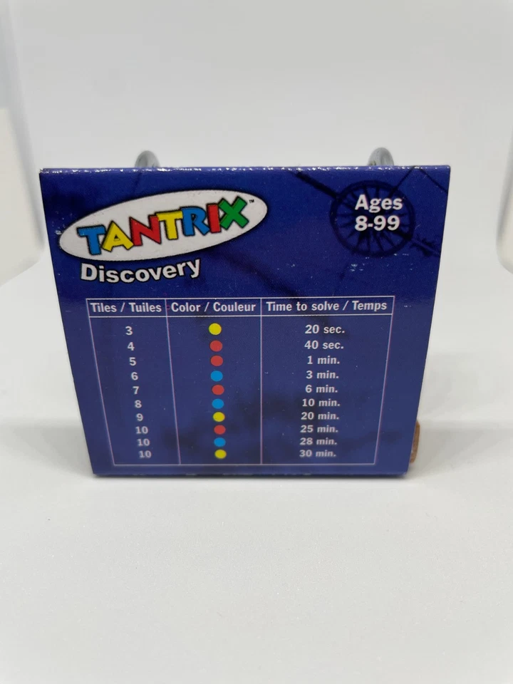 NEU VINTAGE 1997 TANTRIX DISCOVERY FAMILIENSPIEL ENTHÄLT 10 STEINE HOLZ METALLSOCKEL - Bild 3 von 4