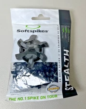 NEW Softspikes Stealth Pins Golf Shoe Cleats 20ct - Black / Silver